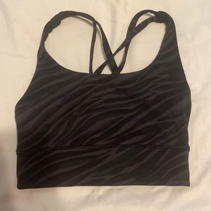 Lululemon Energy Longline Zebra Sports Bra Size 2 Worn Once